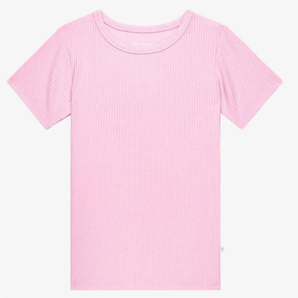 NWT POSH PEANUT RIBBED POSH PINK SHORT SLEEVE BASIC PAJAMA 6/12M
